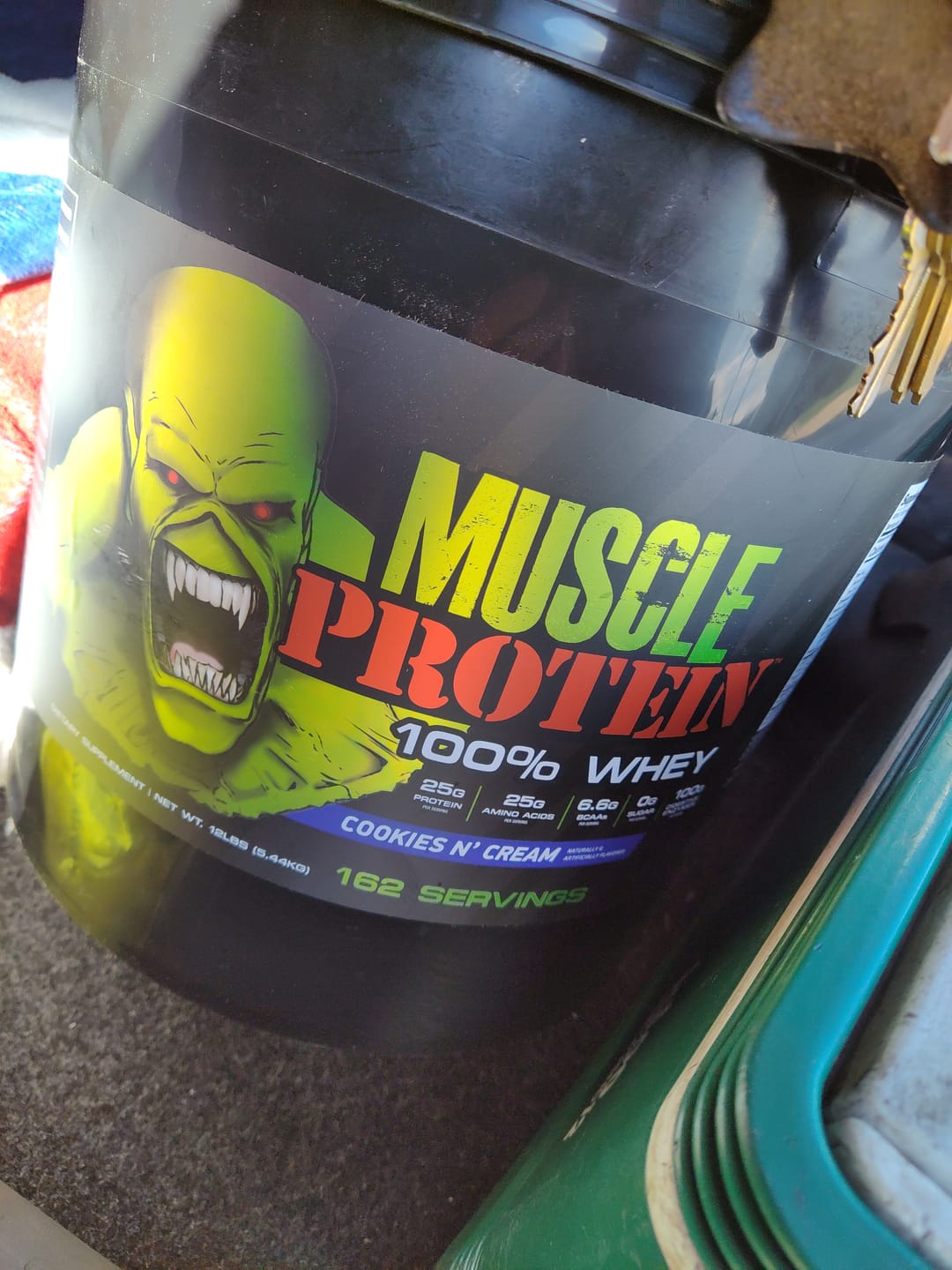 Customer photo review of Whey Protein Powder Bucket