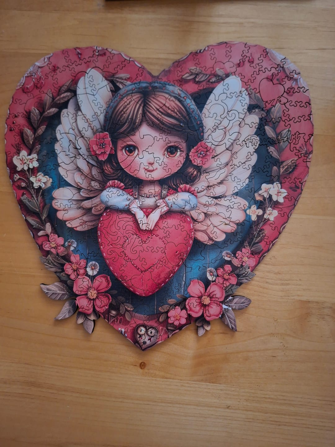 Customer photo review of Wooden Puzzle - Angel in Heart
