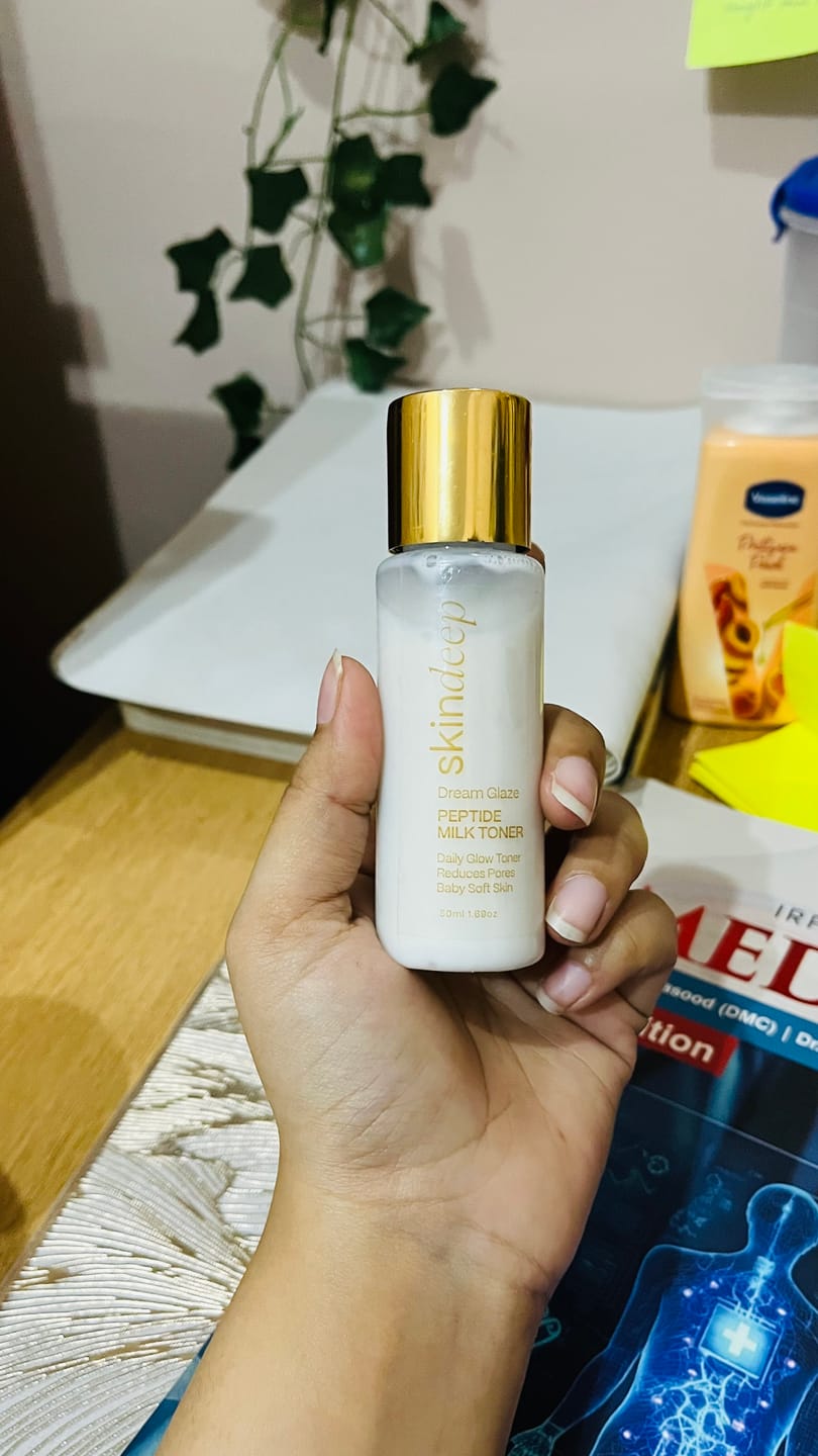 Customer photo review of DREAM GLAZE - Peptide Milk Toner