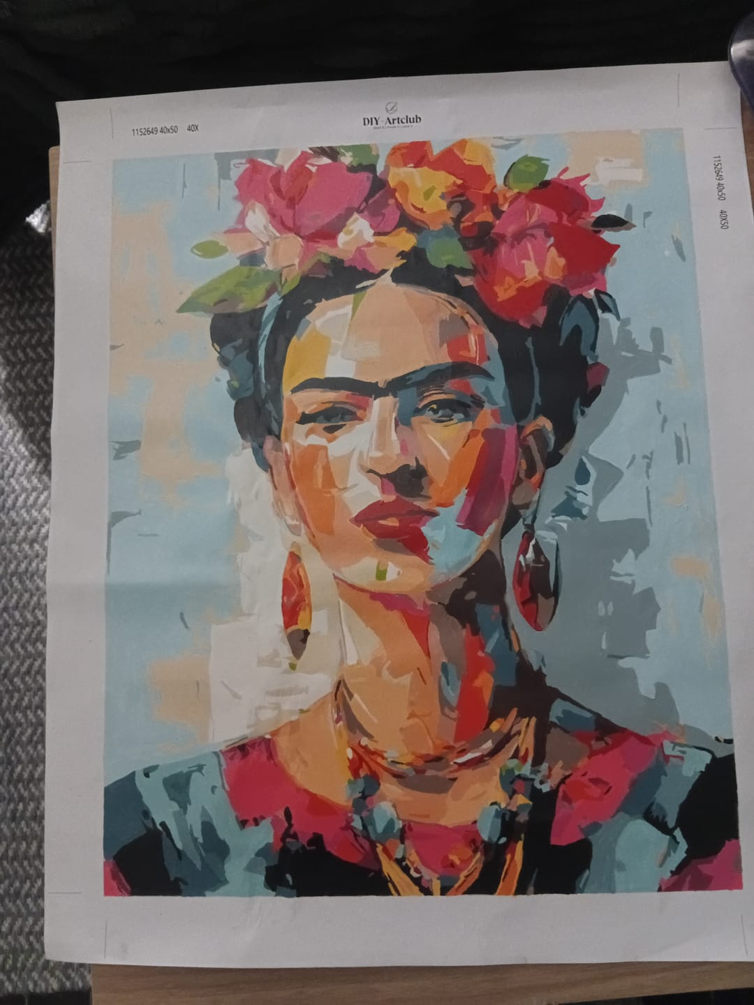 Customer photo review of Expressive Frida | Paint by Number