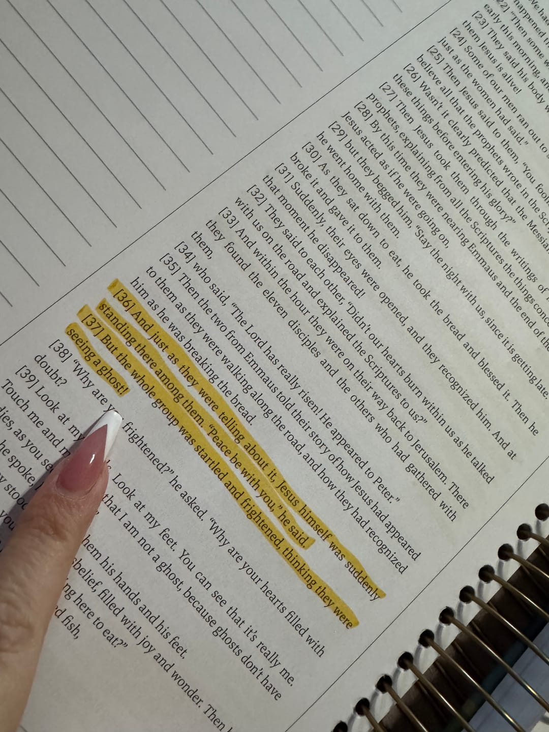 Customer photo review of Spiral Bible™ - NLT - New Testament - Mountains (Hardcover)