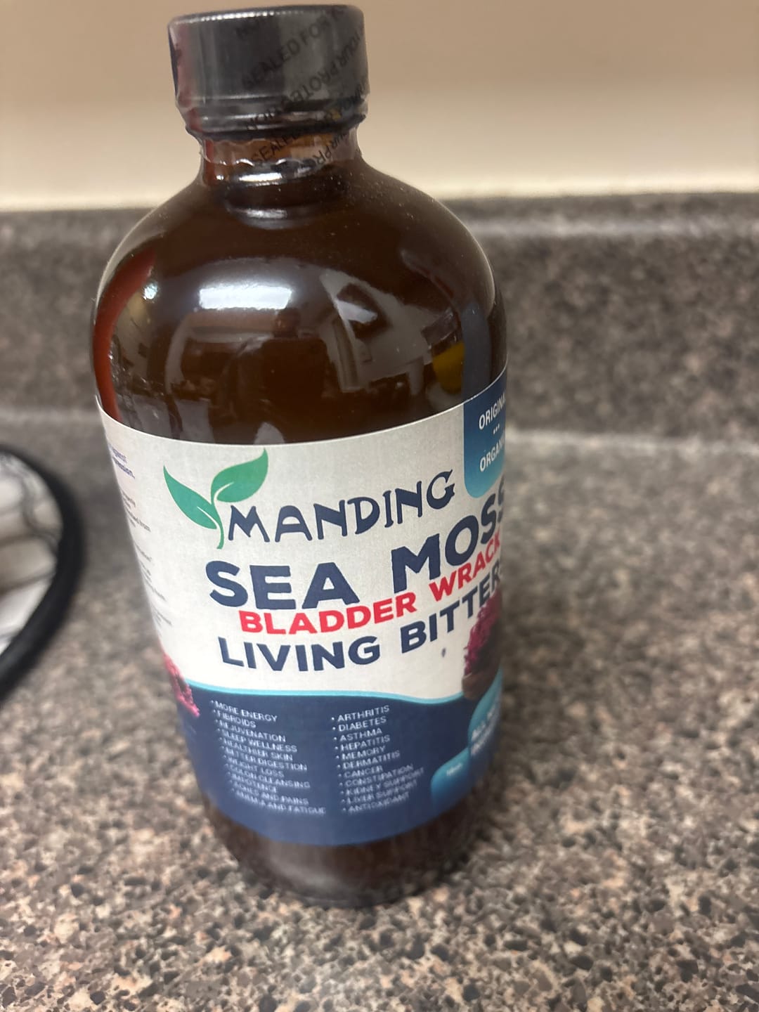Customer photo review of Sea Moss Bladder Wrack Living Bitters 16 OZ | Herbal Blend