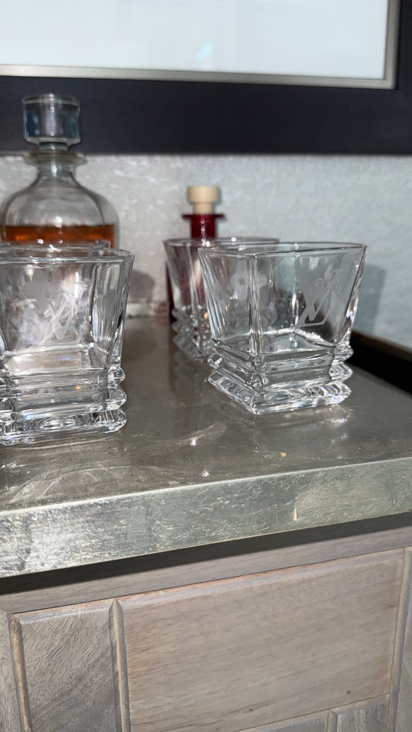 Customer photo review of CUSTOM LV GLASS CUPS SET