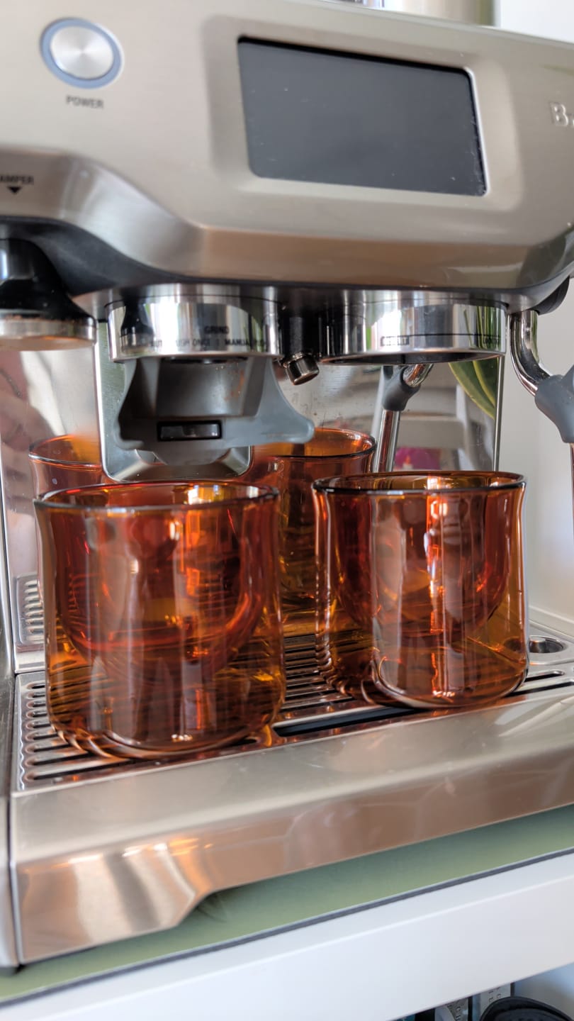 Customer photo review of FLUR Latte XL Glasses
