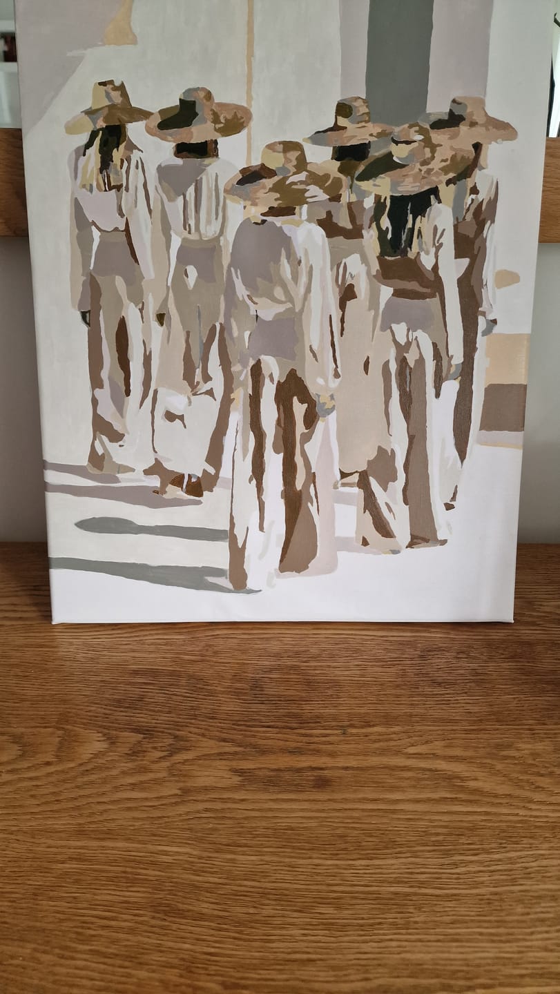 Customer photo review of Linen Society | Paint by Number