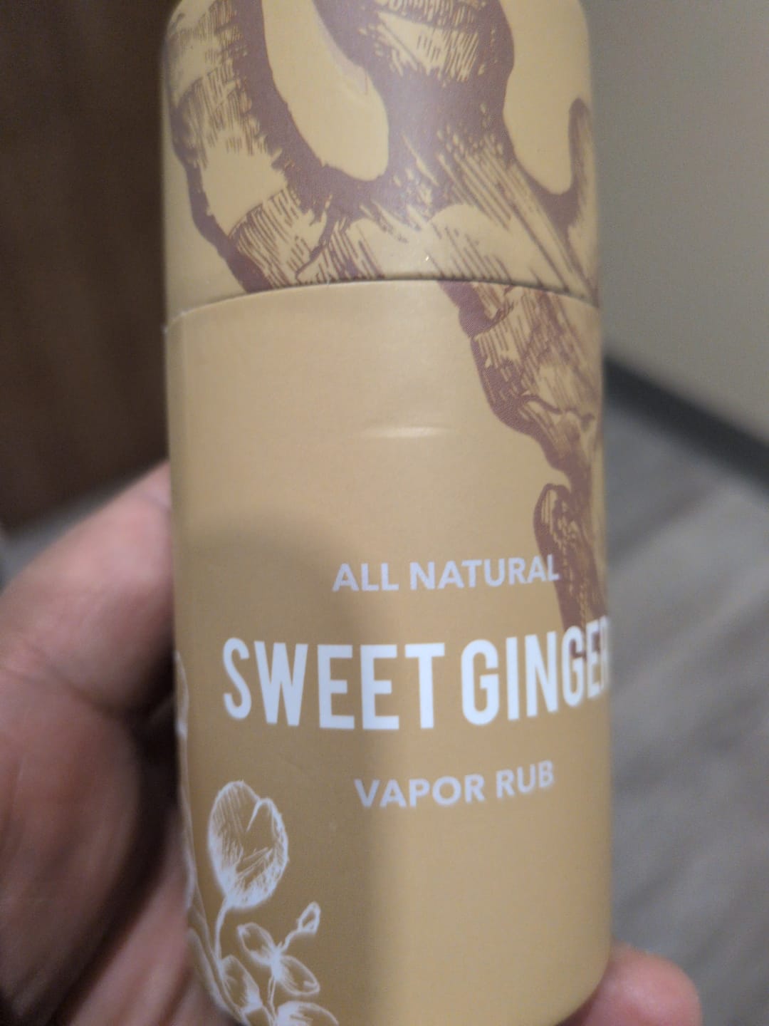 Customer photo review of Sweet Ginger Vapor Rub Stick
