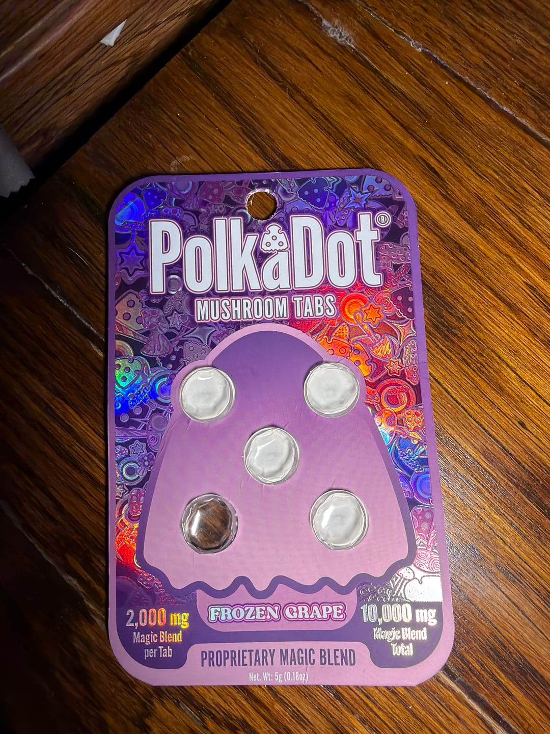 Customer photo review of Mushroom Tab - Frozen Grape - Blister Card (5)