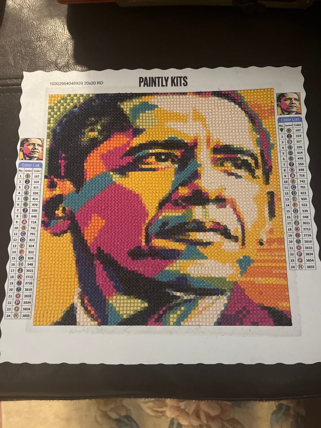 Customer photo review of Retro Obama (Diamond Painting)