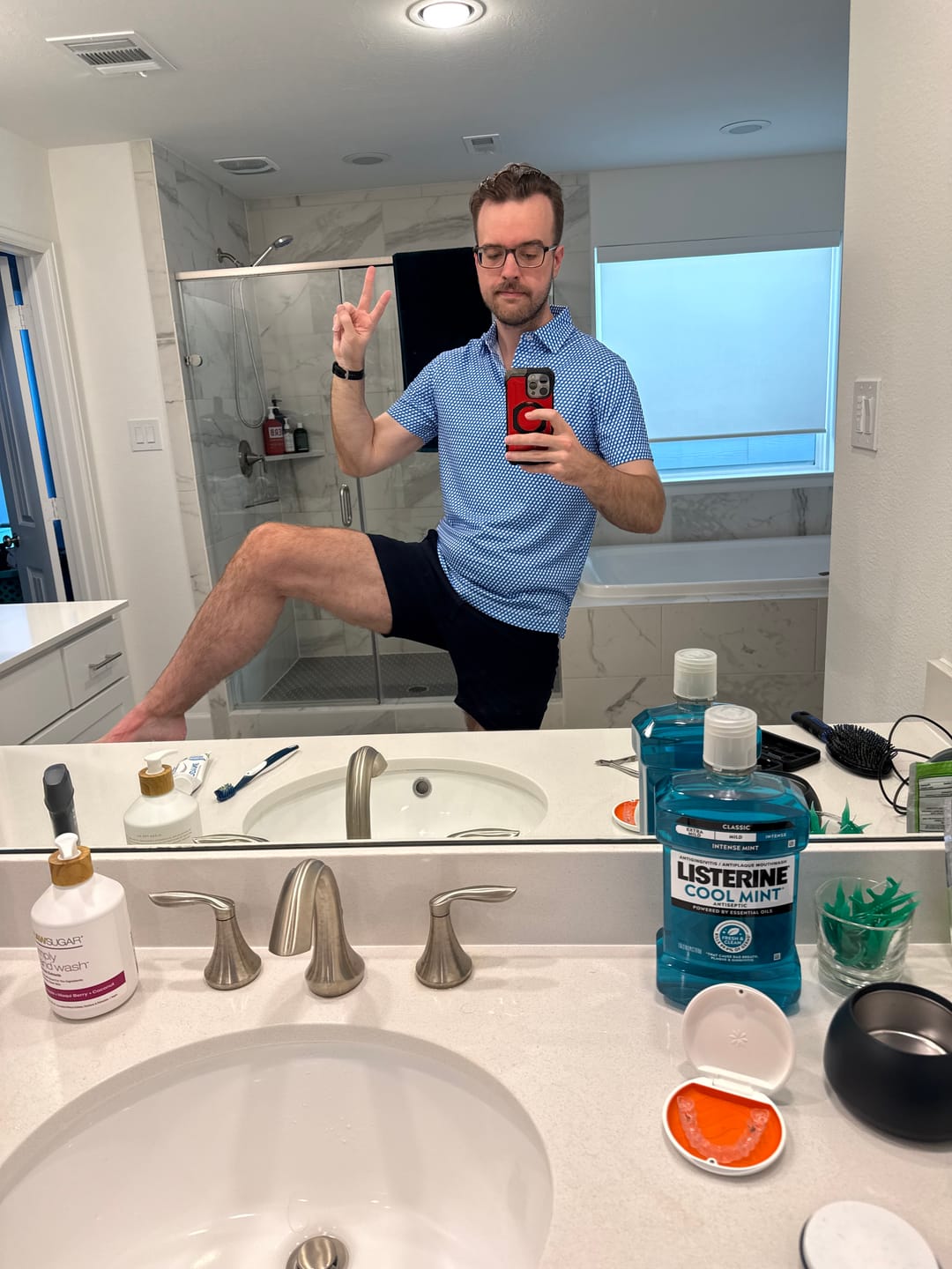 Customer photo review of Pique Stretch Polo