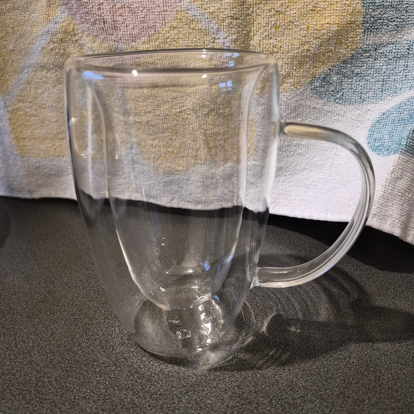 Customer photo review of Set de 4 Tazas de Café Mug Vidrio de Doble Pared con Asa Meway