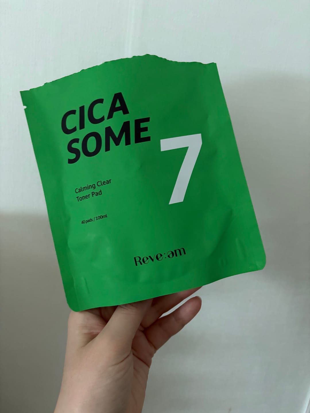 Customer photo review of Reve:am Cicasome Calming Clear Toner Pad 80 Pads