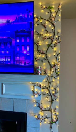 Customer photo review of MerryTwig Christmas Branch Lights