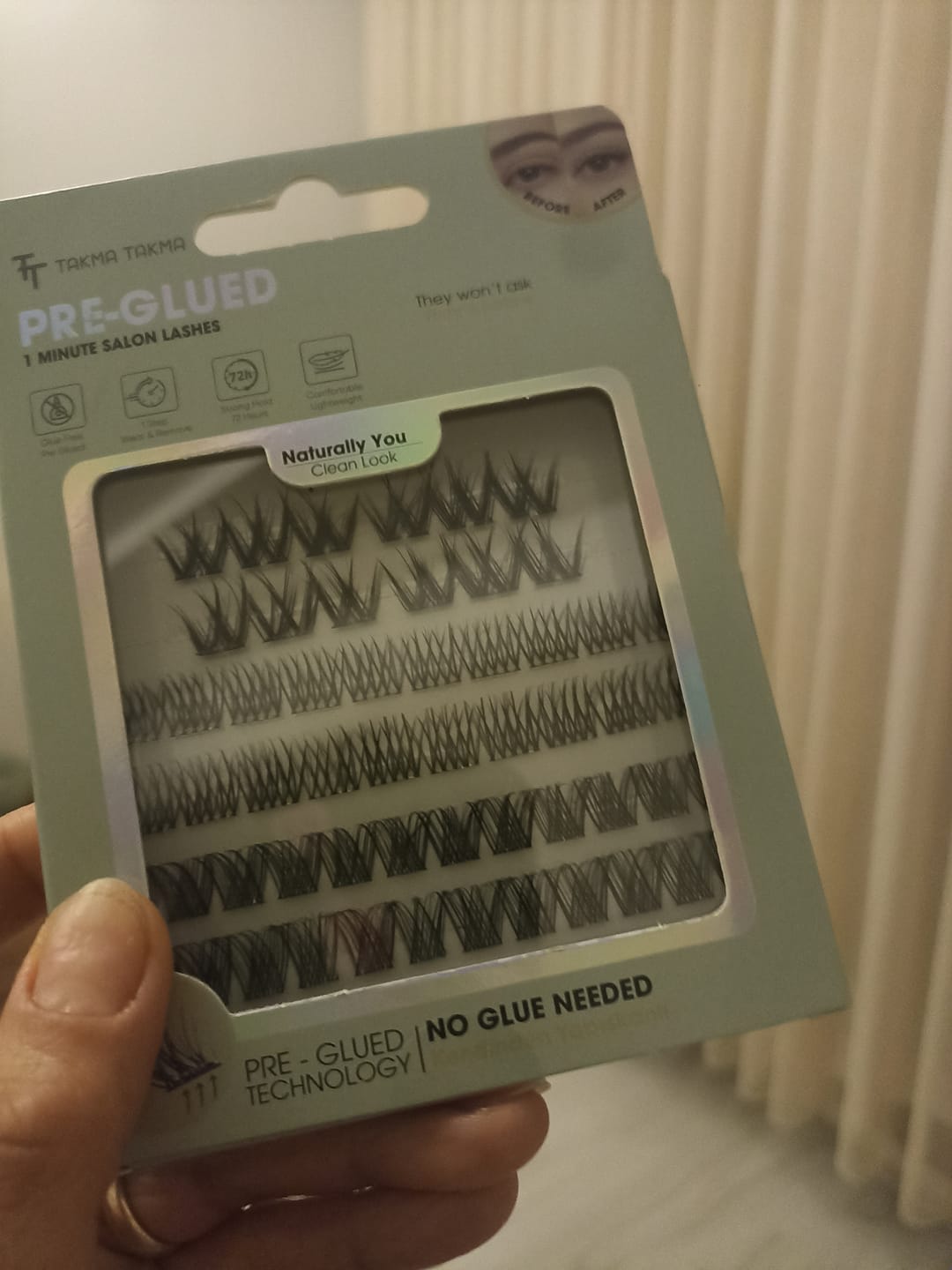 Customer photo review of Takma Kirpik Kendinden Yapışkanlı Clean Look Naturally You KP1451