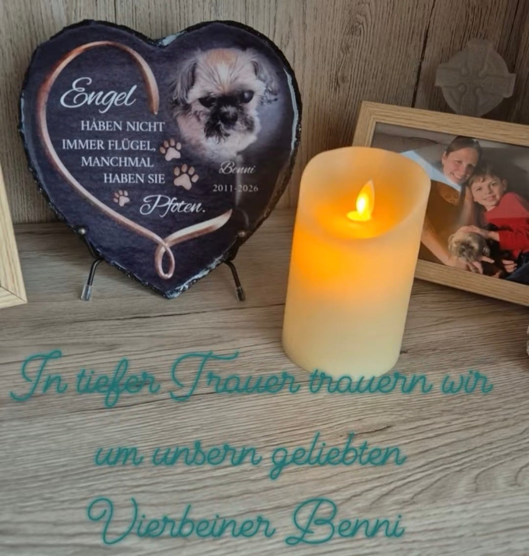 Customer photo review of Personalisiertes Schieferherz - Engel haben Pfoten