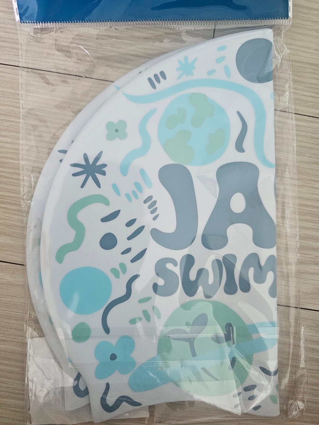 Customer photo review of JAYD Swim Cap - Lost In Space