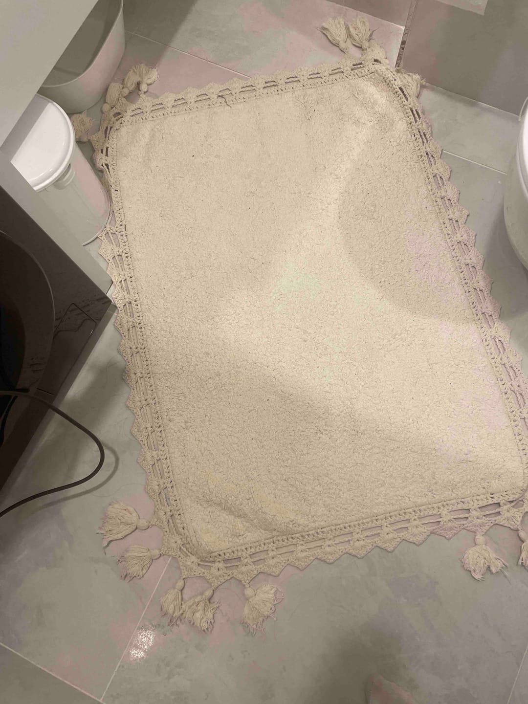 Customer photo review of Lorna 2’li Takım Banyo Paspası %100 Pamuk 40x60 + 60x90 Gri