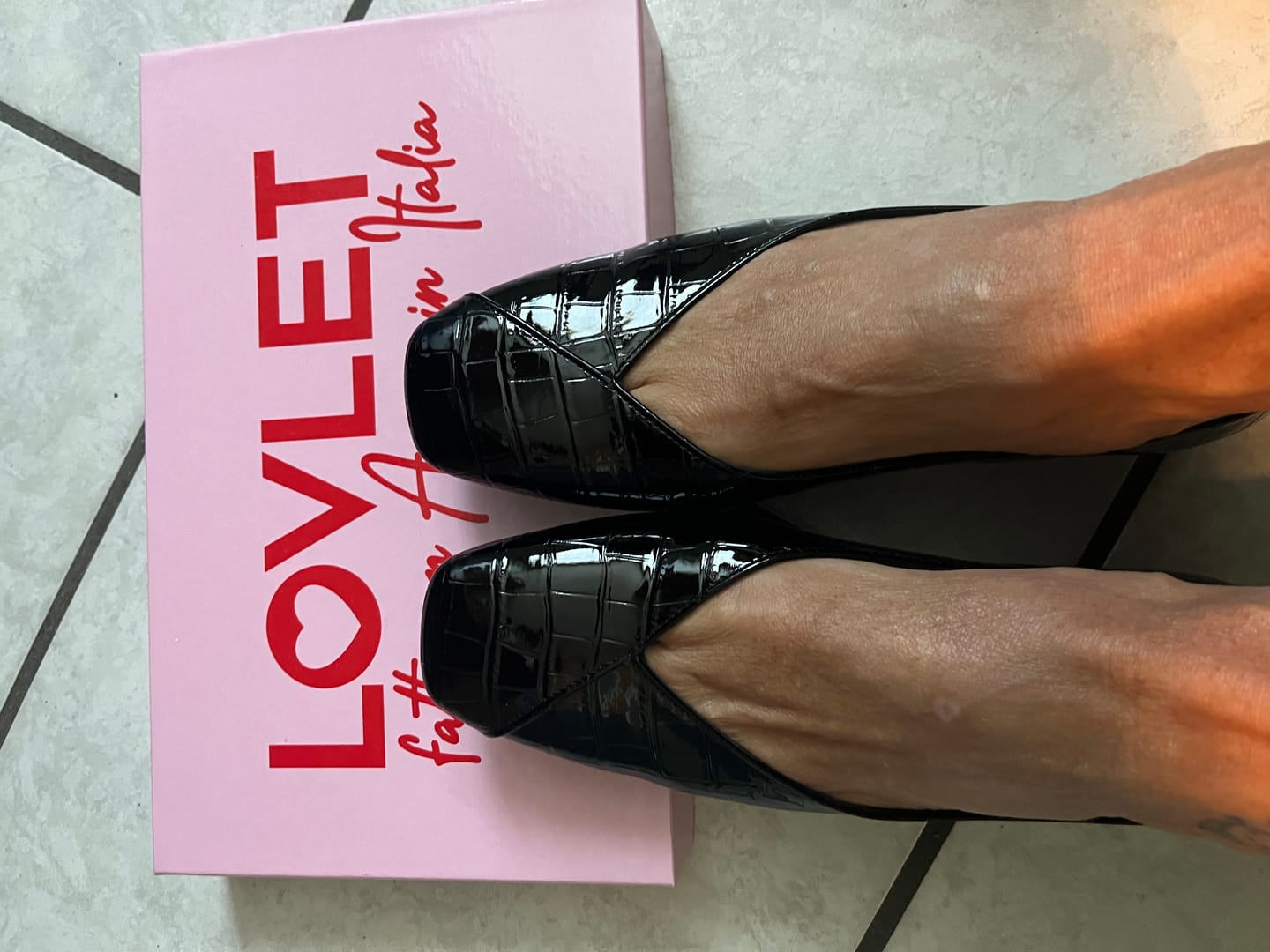 Customer photo review of BALLERINA ELISA COCCO VERNICE NERO
