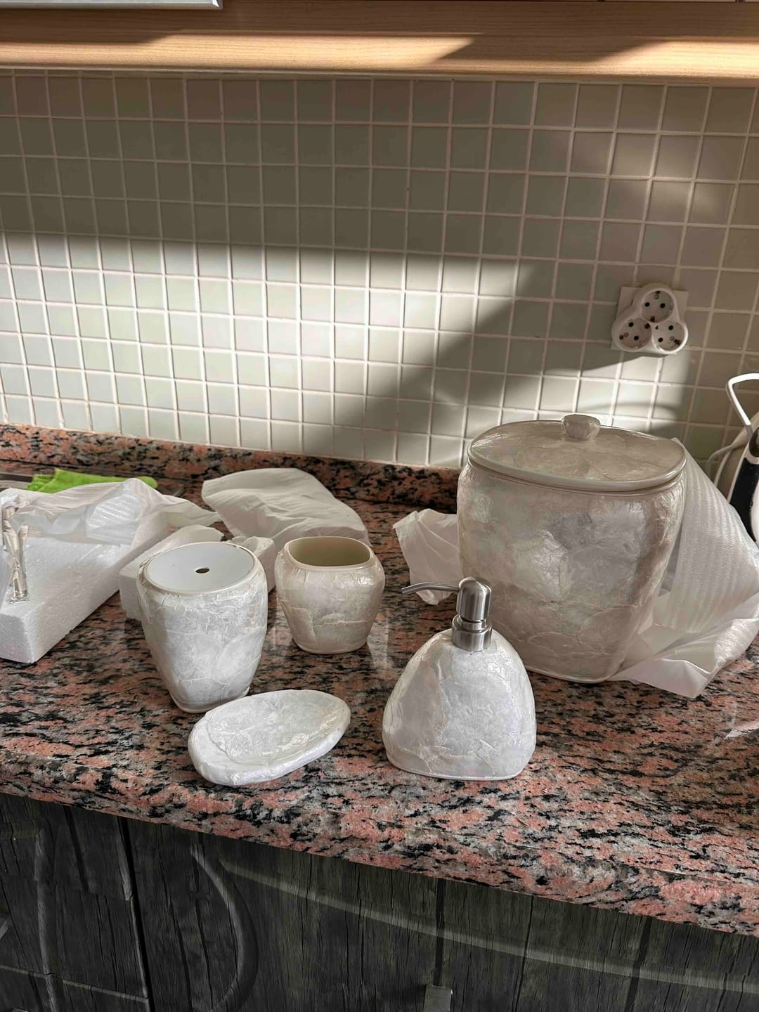 Customer photo review of Sedef 5 Parça Banyo Seti Ekru