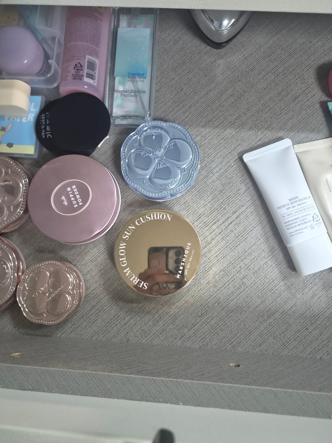 Customer photo review of MARSHIQUE Serum Glow Tone-up Sun Cushion SPF50+/PA++++ 12g