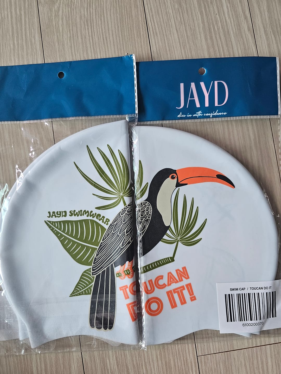 Customer photo review of JAYD Swim Cap - Toucan Do It