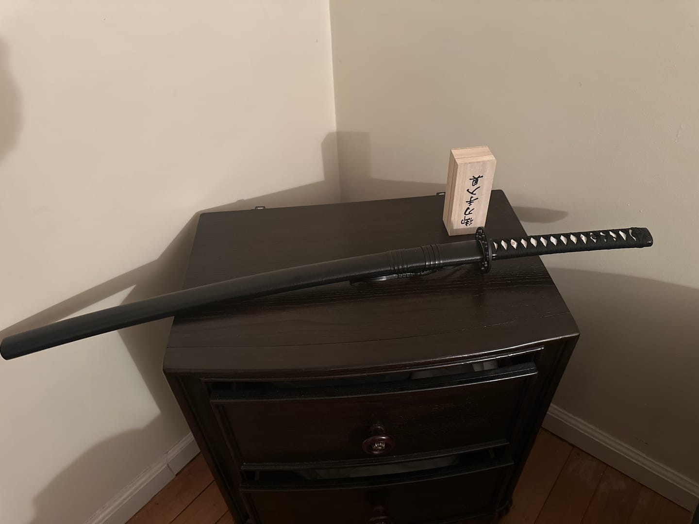Customer photo review of The Yozora Handmade Katana Carbon Steel
