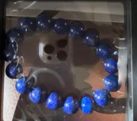 Customer photo review of Blue Lapis Lazuli Friendship Bracelet 4/6/8/10mm Beads | Crystal Healing Beaded Bracelets for Kids, Men, Women, Couples Bring Love Relationships Truth