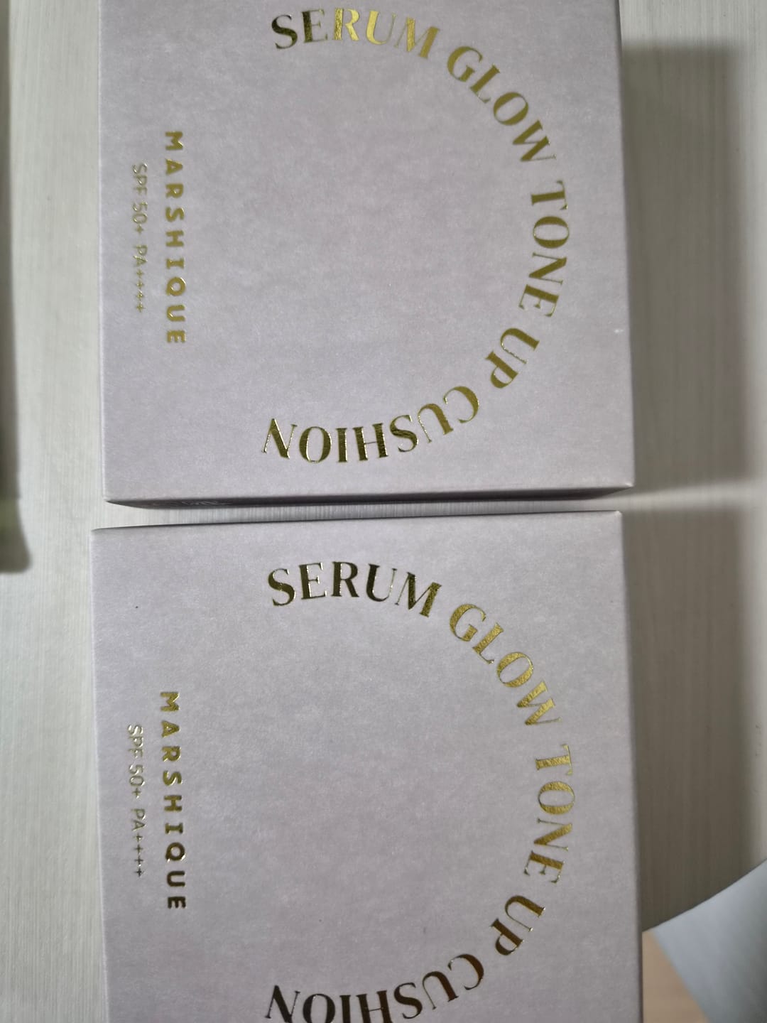 Customer photo review of MARSHIQUE Serum Glow Tone-up Sun Cushion SPF50+/PA++++ 12g