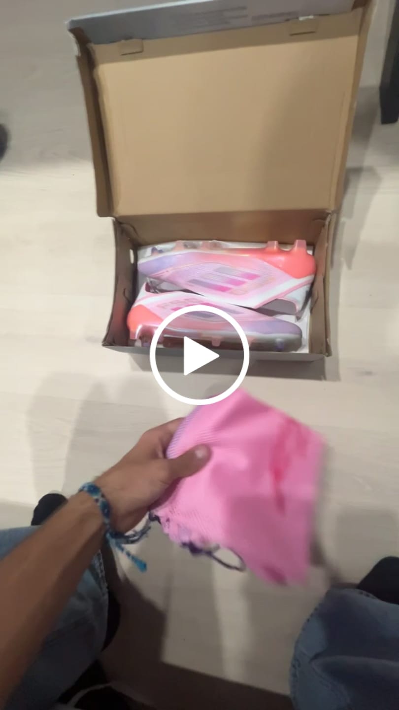 Customer video review of Adidas F50 Lamine Yamal Laceless FG - Rose/Blanc