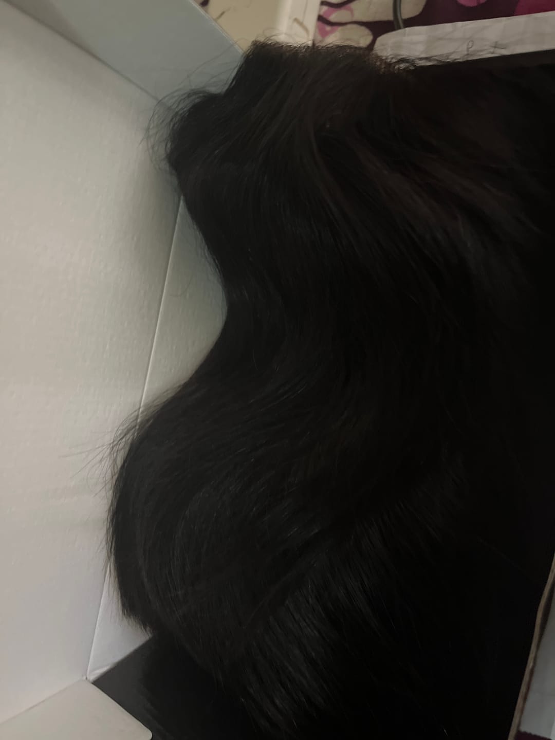 Customer photo review of Peruvian 6x4 Pre Cut Straight Lace Wig 12 Inch