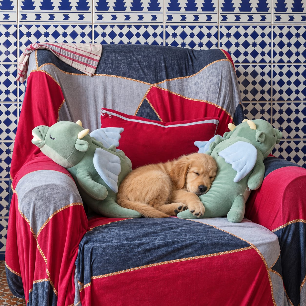 Customer photo review of Heartbeat & Warmth Calming Plush for Pets