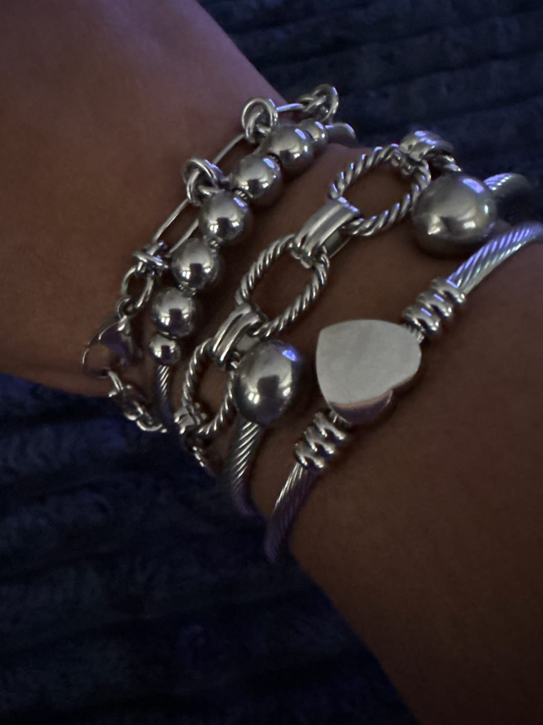 Customer photo review of Carissa Bracelet Stack