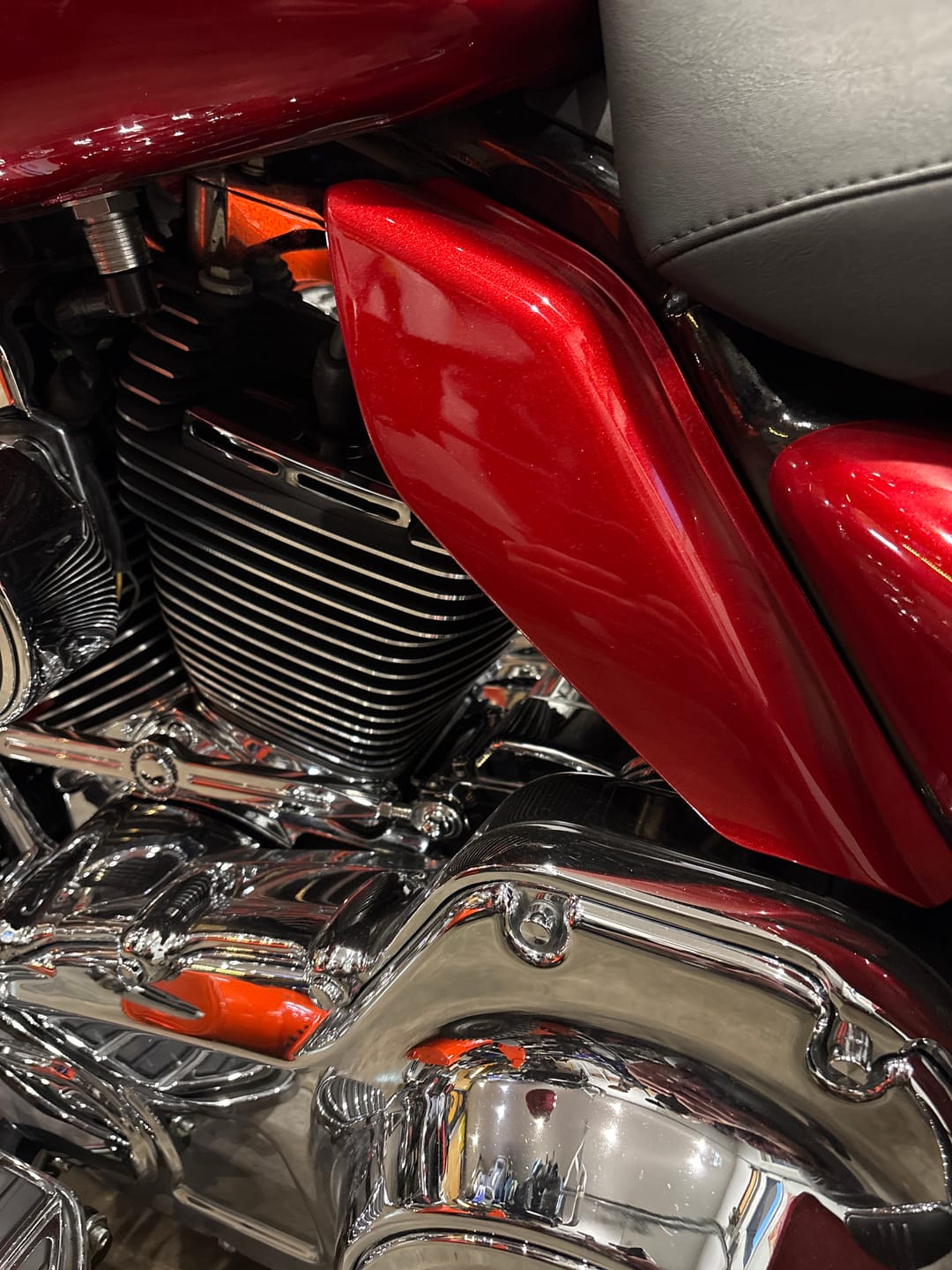 Customer photo review of Mid Frame Air Deflectors & Heat Shield for 2009-2026 Touring Models