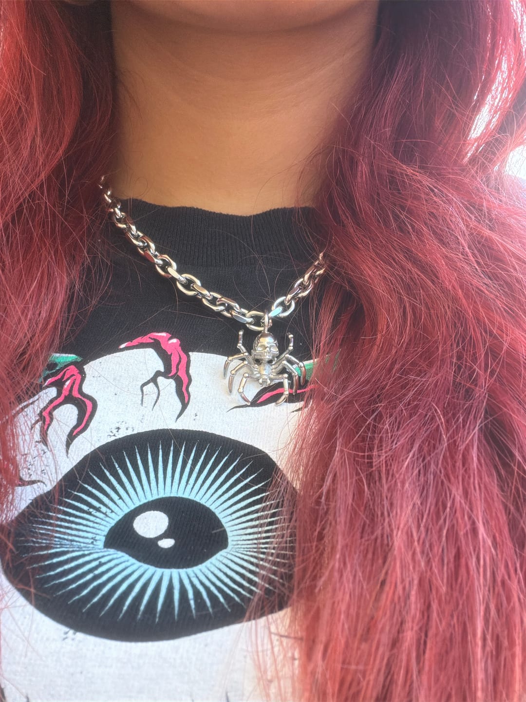 Customer photo review of SPIDER SKULL PENDANT