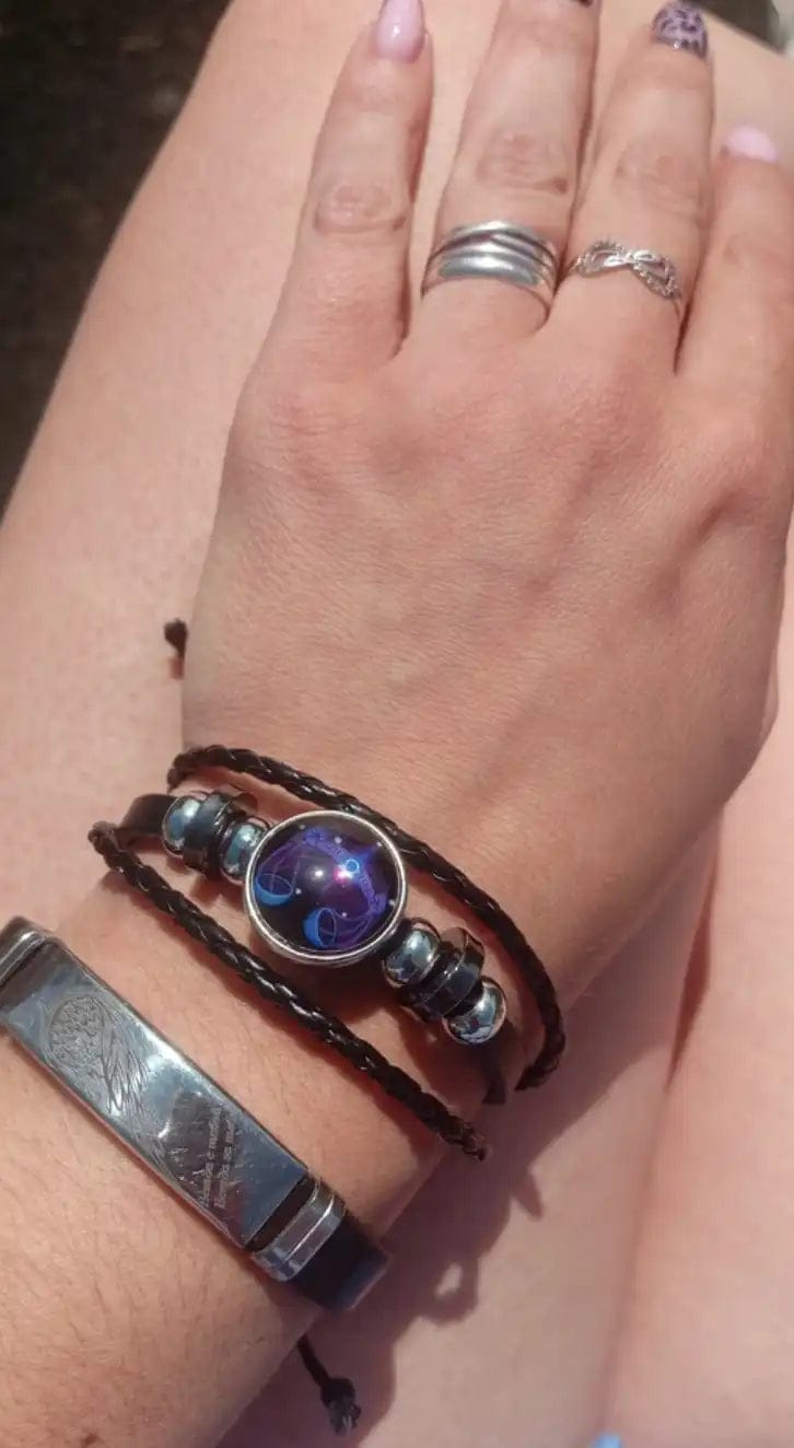Customer photo review of 12 Zodiac Constellation Adjustable Braided Bracelet
