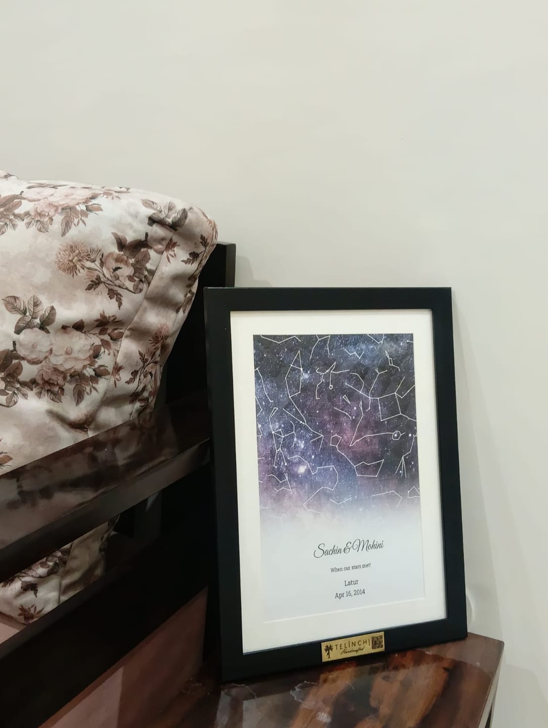 Customer photo review of COSMIC LOVE PERSONALIZED STAR MAP