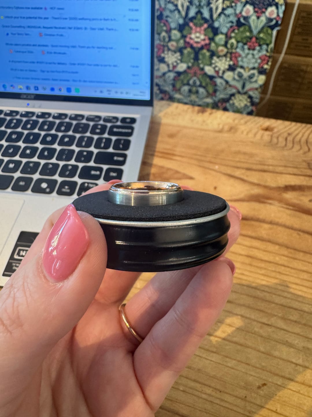 Customer photo review of The Gatsby - Rosegold & Brushed Men's Tungsten Ring