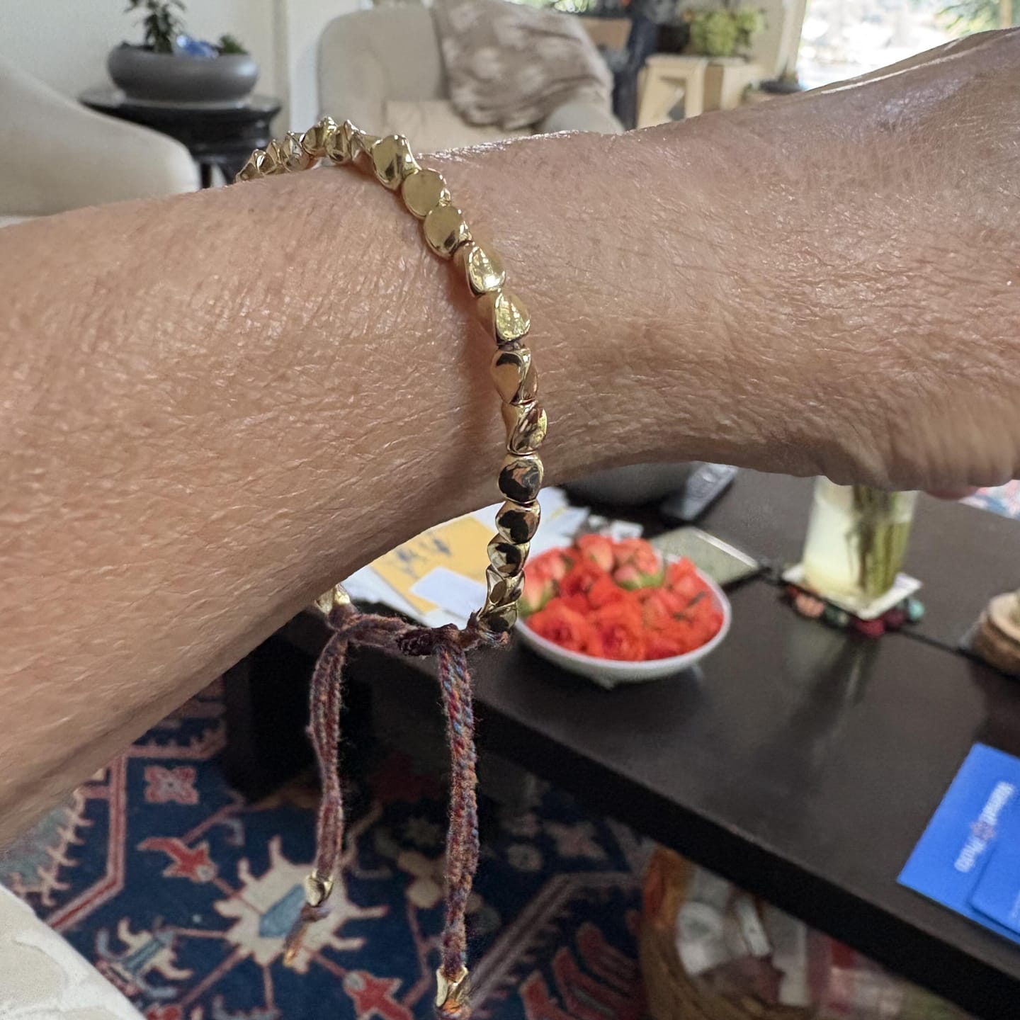 Customer photo review of Tibetan Copper Beads Bracelet