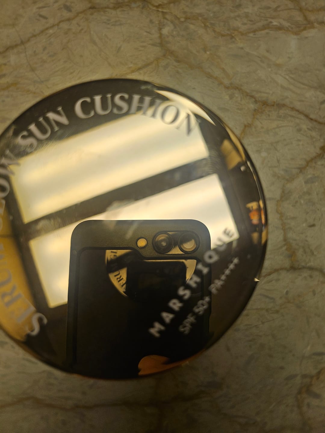 Customer photo review of MARSHIQUE Serum Glow Tone-up Sun Cushion SPF50+/PA++++ 12g