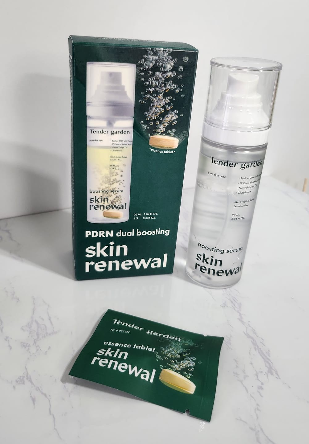 Customer photo review of Tender Garden Skin Renewal PDRN Dual Boosting Set 90ml