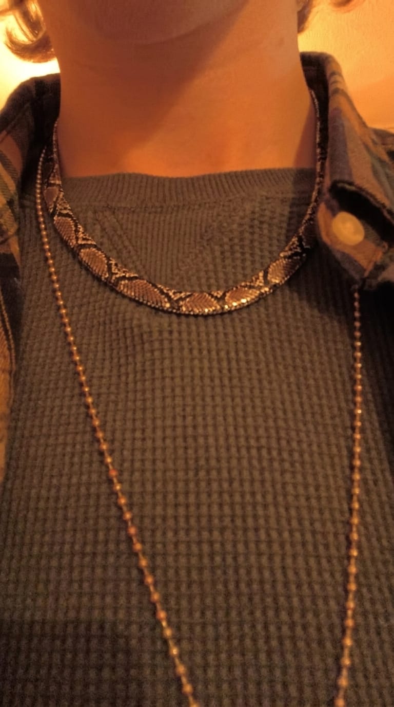 Customer photo review of Snakelace – The Viral Snake Necklace