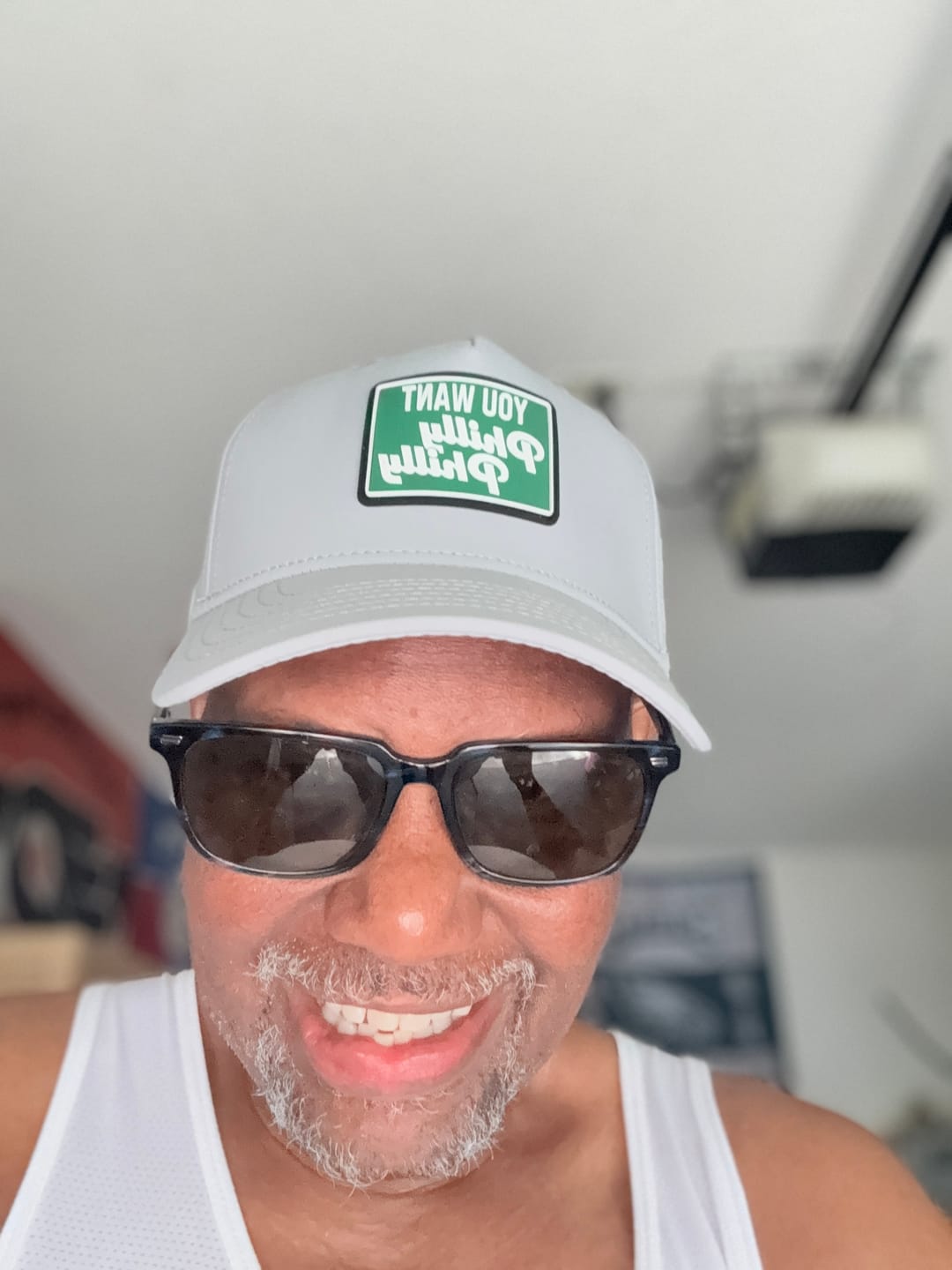 Customer photo review of “You Want Philly Philly” Performance Hat - Grey
