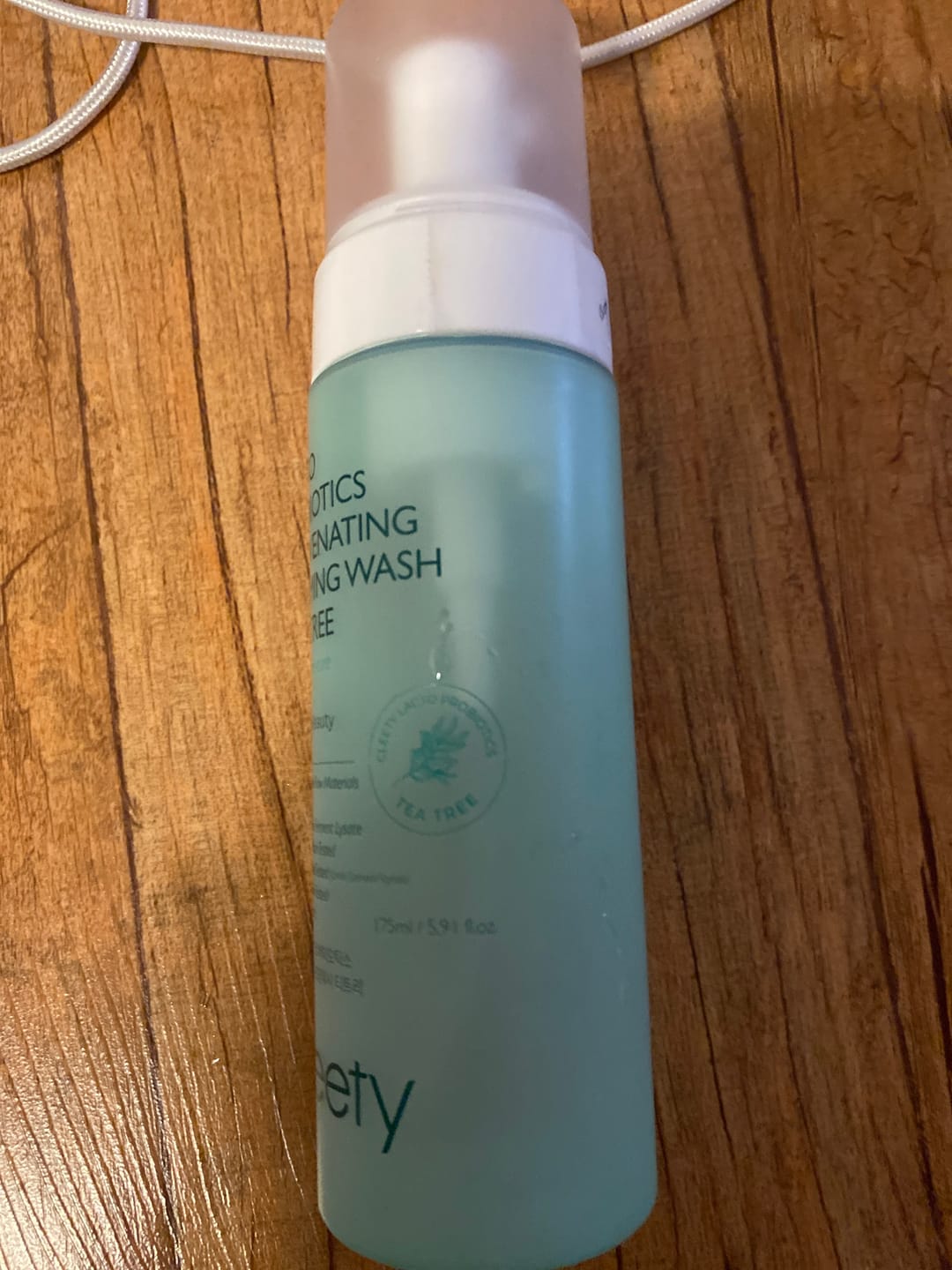 Customer photo review of cleety Lacto Probiotics Rejuvenating Foaming Wash Tea Tree 175ml