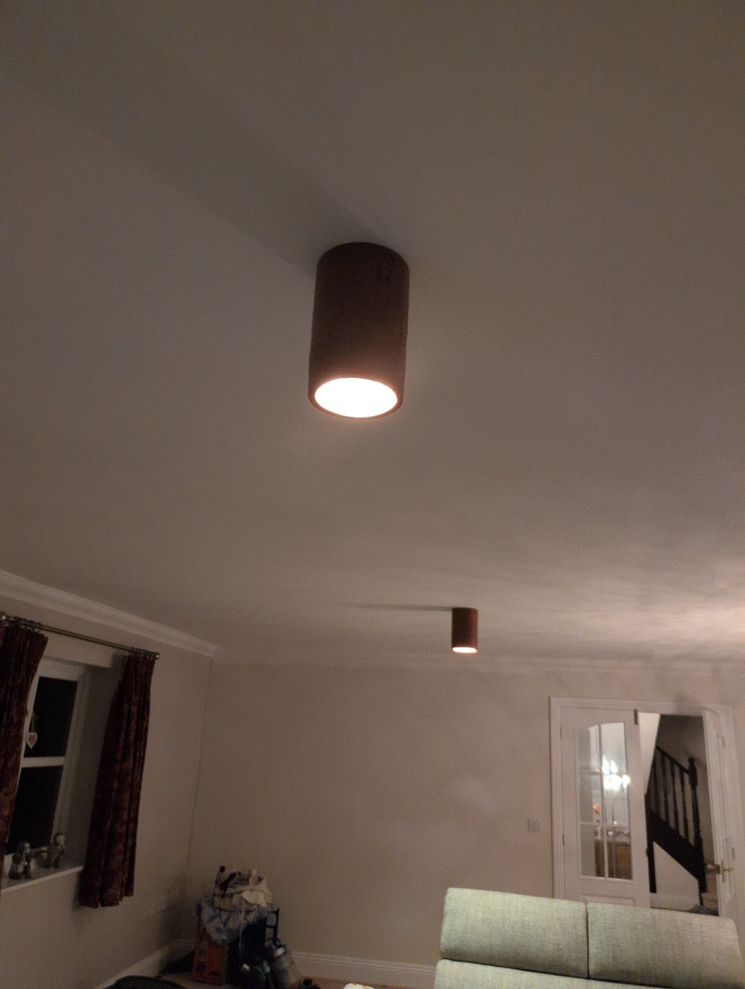 Customer photo review of Modern LED Cylinder Stone Flush Mount Ceiling Light