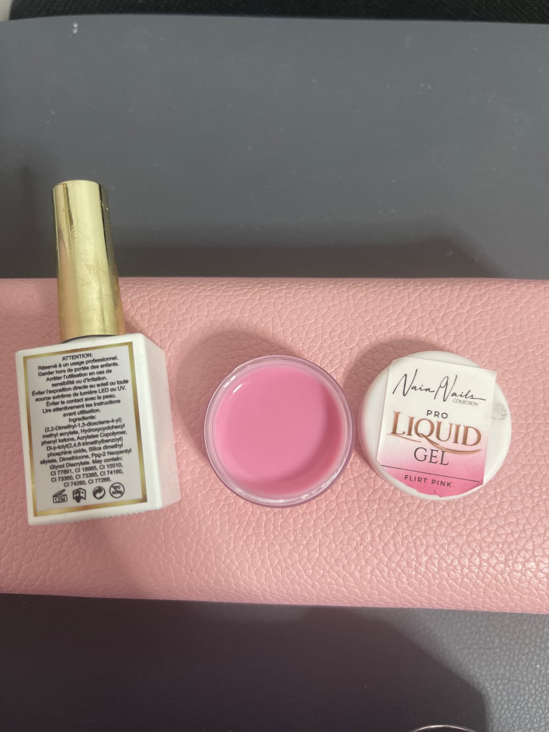 Customer photo review of 🎁 Pro Liquid Gel – Flirt Pink (15ml) (100% off)