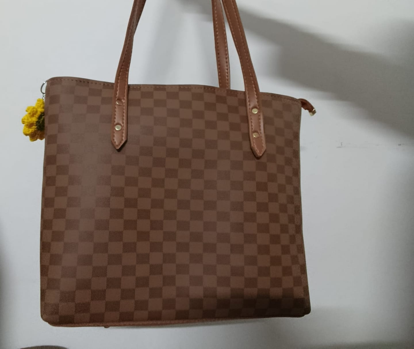 Customer photo review of Golden Latte Carryall Tote Bag