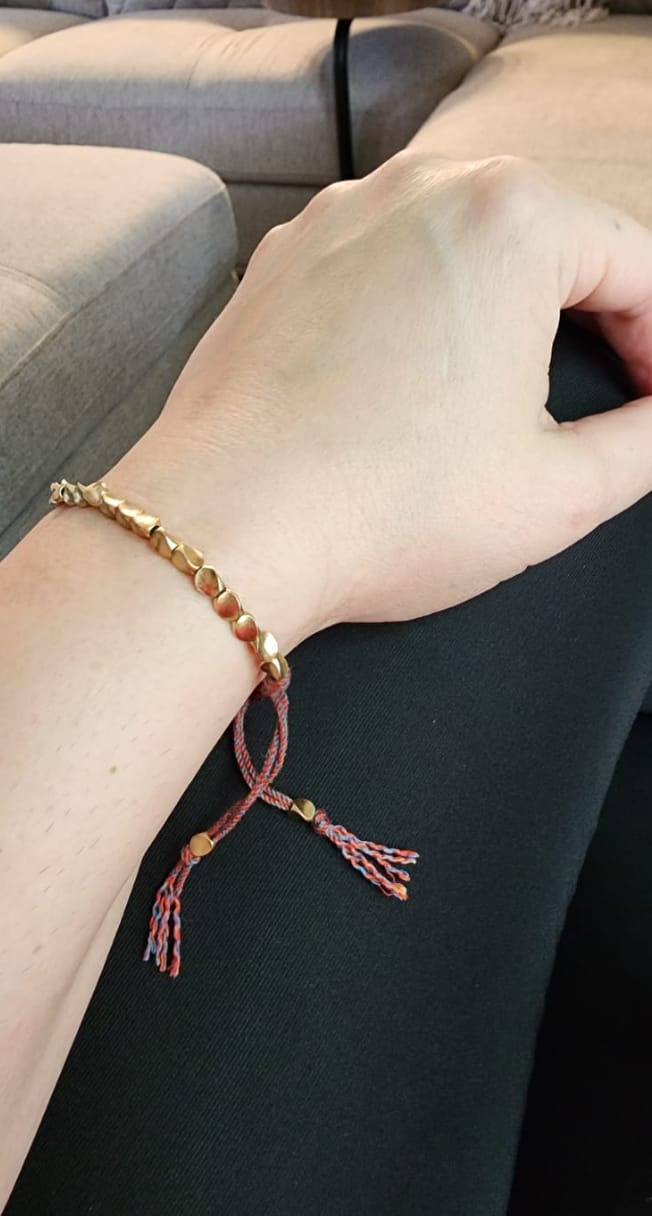 Customer photo review of Tibetan Copper Beads Bracelet