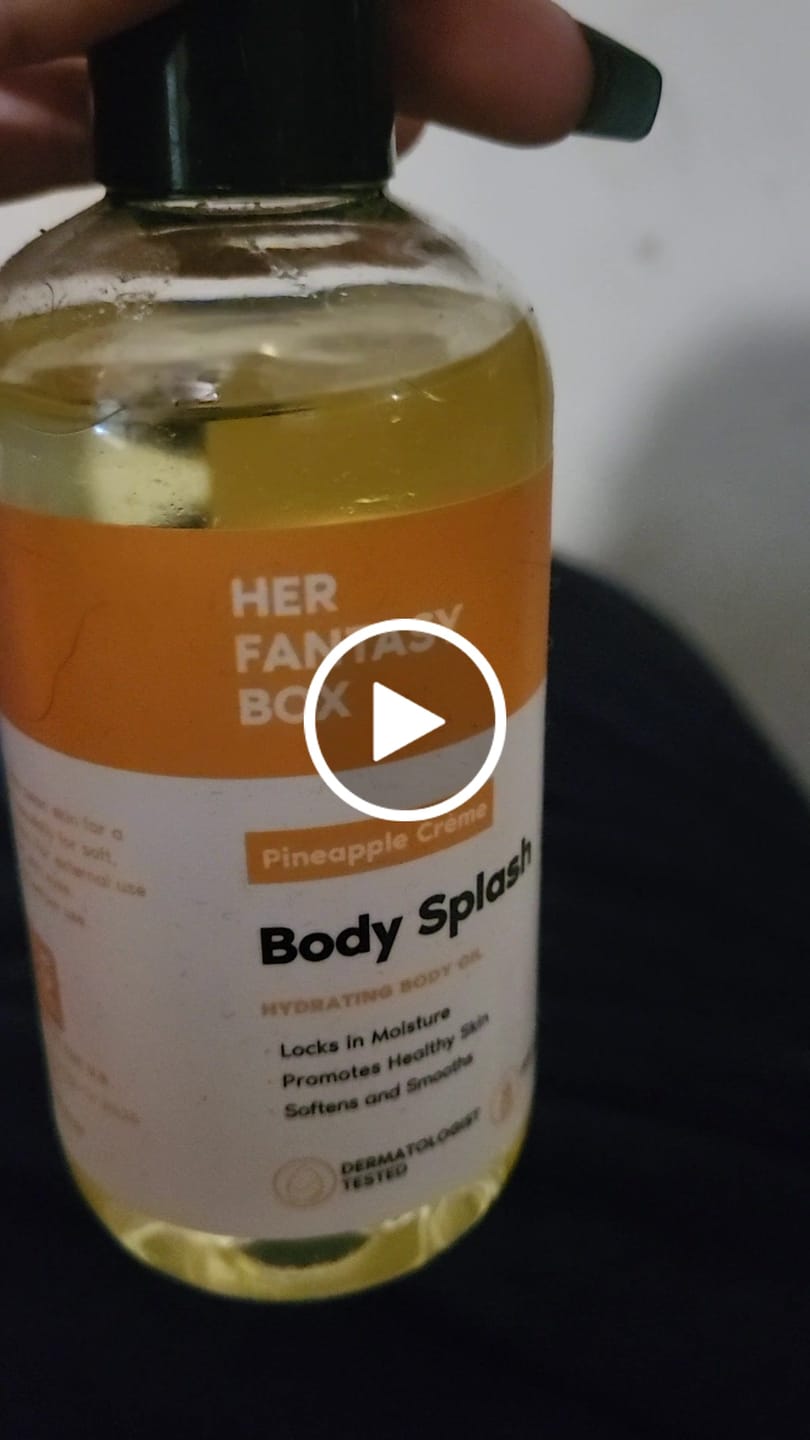 Customer video review of Body Splash - Skin Smoothing Body Oil  (Pineapple Creme)