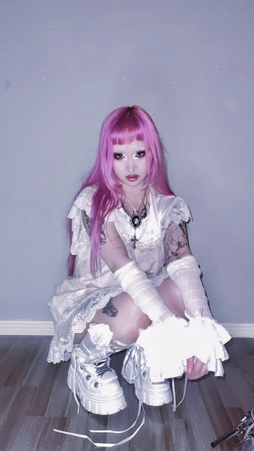 Customer photo review of Rose Candy Summer Rose Cottage Bella Babydoll Mini Dress