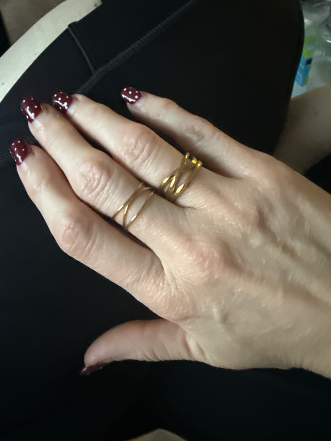 Customer photo review of Entwined Maisie Gold Ring