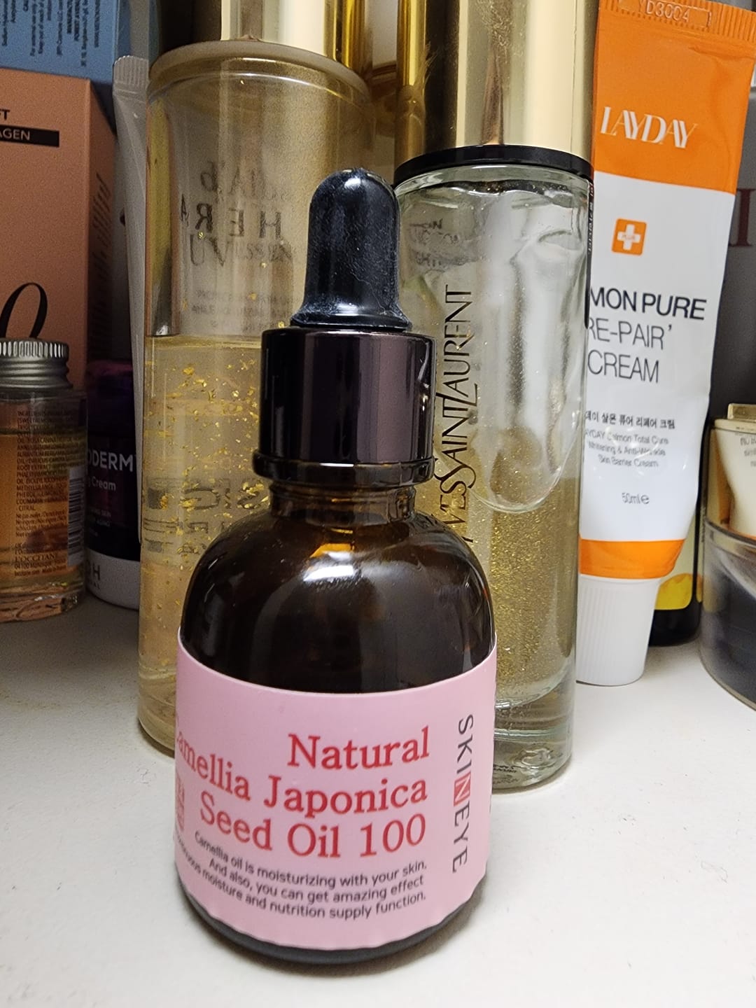 Customer photo review of SKINEYE Natural Fermented Camellia Oil 100 20ml